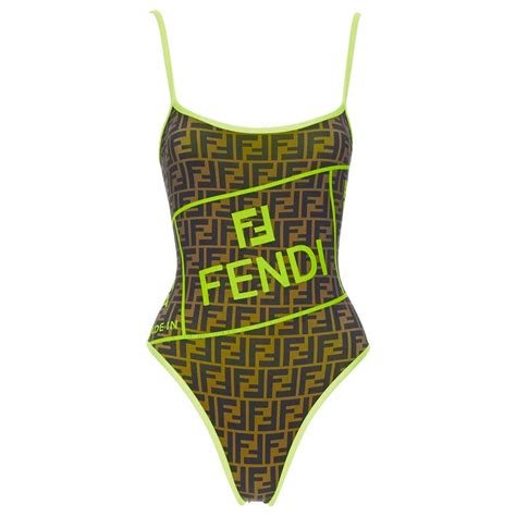 fendi logo swimsuit|fendi neon bikini.